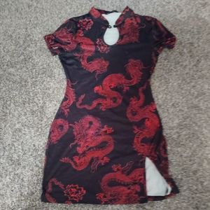 Red SheIn Qipao dress